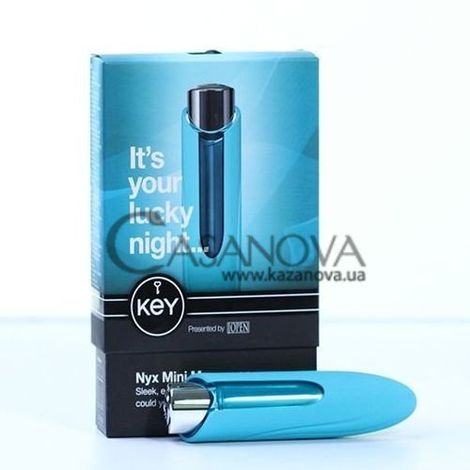 Основне фото Міні-вібратор KEY Nyx Mini Massager блакитний 12,7 см