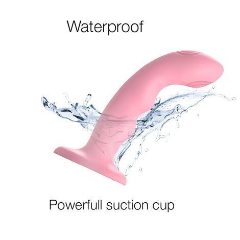 Основное фото Насадка для страпона с двойной пульсацией Strap-On-Me Tapping Dildo Wave розовая 15,3 см