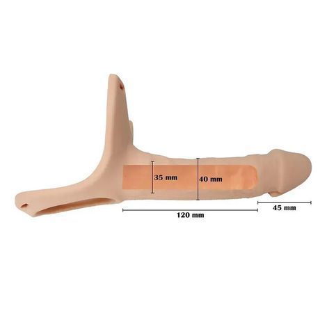 Основное фото Полый страпон Boss Series Hollow Strap-on Super Hero телесный 16,5 см