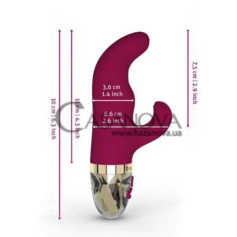 Основное фото Rabbit-вибратор Mystim Hop Hop Bob малиновый 16,5 см