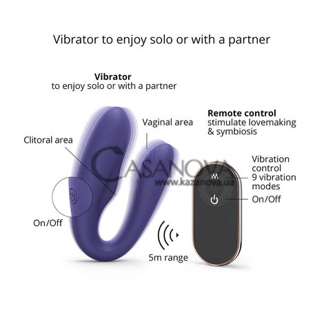 Основное фото Вибратор для двоих Love To Love Match Up фиолетовый 10 см