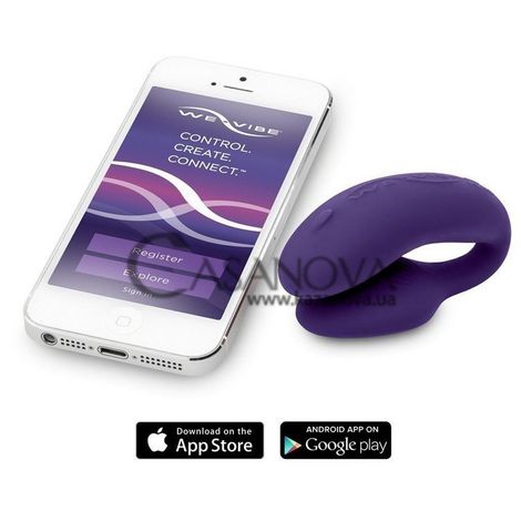Основне фото Вібратор для двох We-Vibe IV Plus App Only (Ві-Вайб 4 Плюс) фіолетовий 7,4 см