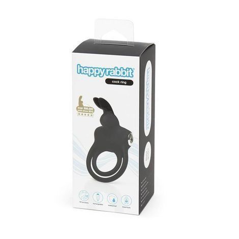 Основне фото Віброкільце Happy Rabbit Cock Ring чорне