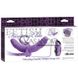 Дополнительное фото Двухсторонний вибрострапон Vibrating Double Delight Strap-On фиолетовый 12,7 см