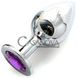 Додаткове фото Анальна пробка Anal Jewelry Silver Plug Large срібляста з фіолетовим 9,5 см