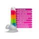 Дополнительное фото Светящийся в темноте фаллоимитатор Blush Neo Elite Rainbow Rave разноцветный 16,5 см