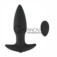 Основное фото Анальная вибропробка Black Velvets Remote Controlled Butt Plug чёрная 13 см