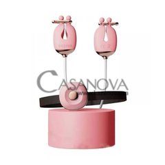 Основное фото Набор виброзажимы для сосков и ошейник Qingnan No.2 розовый