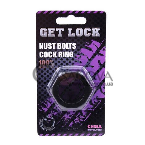 Основное фото Эрекционное кольцо Get Lock Nust Bolts чёрное