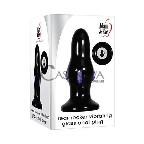 Основное фото Анальная вибропробка Rear Rocker Vibrating Glass черная 9,8 см