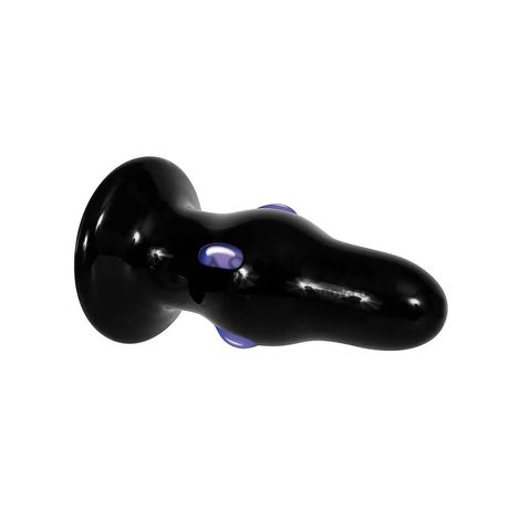 Основне фото Анальна вібропробка Rear Rocker Vibrating Glass чорна 9,8 см