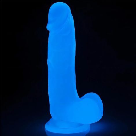 Основне фото Фалоімітатор, що світиться в темряві, на присосці Lovetoy Lumino Play Dildo 8.5" білий 21,5 см