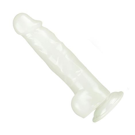 Основне фото Фалоімітатор, що світиться в темряві, на присосці Lovetoy Lumino Play Dildo 8.5" білий 21,5 см