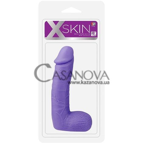 Основне фото Фалоімітатор XSkin Realistic Dong фіолетовий 15,2 см
