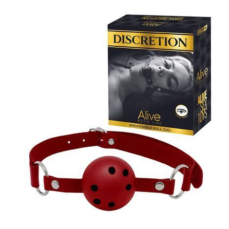 Основное фото Кляп с отверстиями Alive Discretion красный