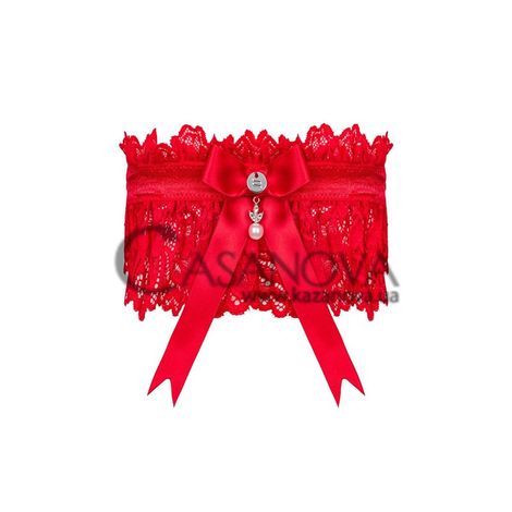 Основне фото Підв'язка Obsessive Amor Cherris garter червона