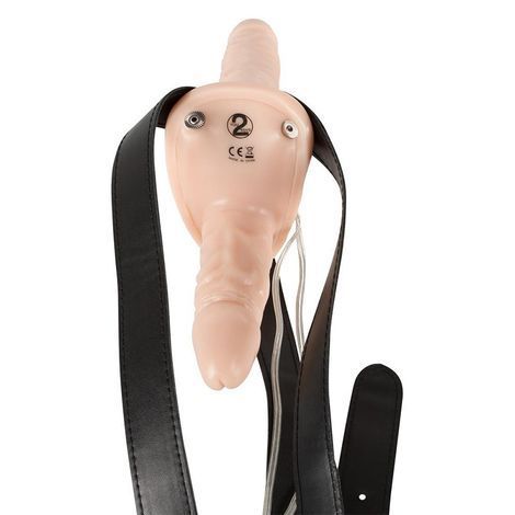Основное фото Страпон двухсторонний Strap-On Duo телесный 15 см