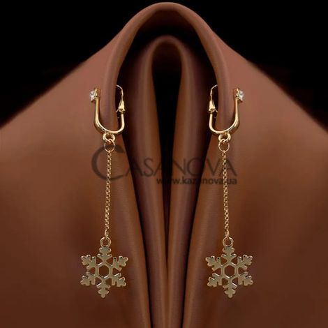 Основне фото Прикраси для клітора і статевих губ Upko Non-pierced Jewelry Snowflake золотисті