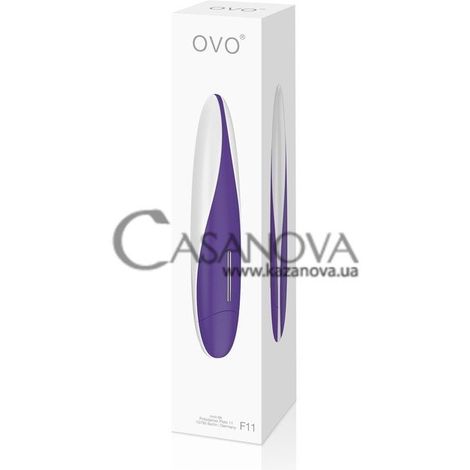 Основне фото Вібратор OVO F11 біло-фіолетовий 18 см
