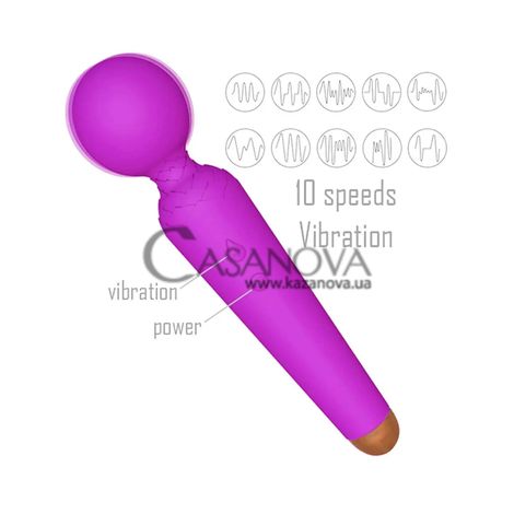 Основне фото Вібромасажер-мікрофон Power Wand фіолетовий 19,5 см