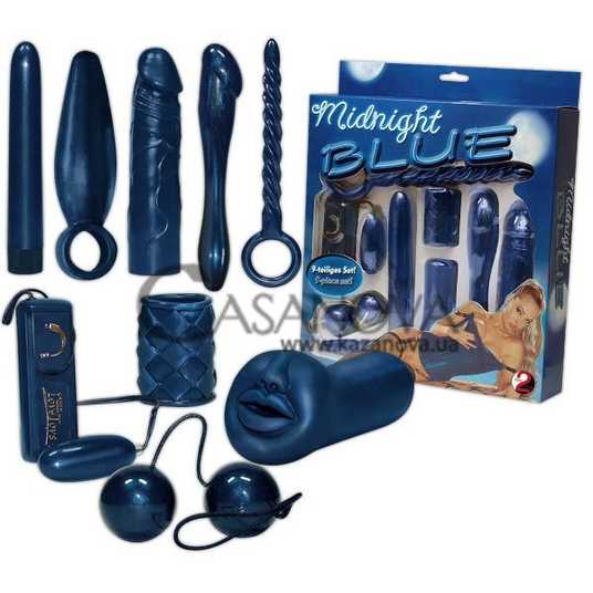 Набор секс-игрушек бирюзового цвета 9 предметов Midnight Blue Set by You2Toys