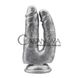 Додаткове фото Подвійний фалоімітатор на присосці Dark Muscle Dick Cumming сріблястий 18 см