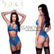 Дополнительное фото Комплект белья Baci 3pc Lace & Mesh Bra Garter & Panty Set синий