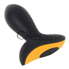 Основное фото Анальная вибропробка Pornhub Turbo Butt Plug чёрно-жёлтая 11,2 см