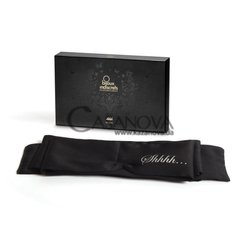 Основное фото Сатиновая повязка-лента 2 в 1 Bijoux Indiscrets Accessories & Beauty Shhh Blindfold чёрная