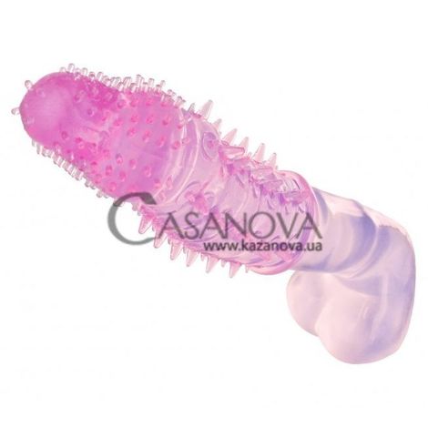 Основне фото Насадка на пеніс, що подовжує Textured Penis Extender Sleeve рожева 13,7 см