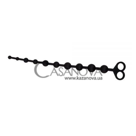 Основное фото Анальная цепочка Black Mont Boyfriend Beads чёрная 30,8 см
