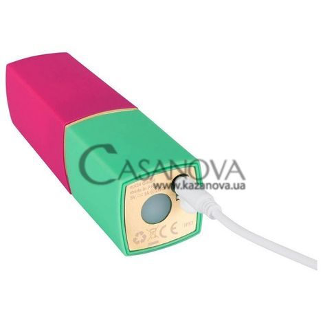 Основное фото Вакуумный стимулятор для клитора Womanizer 2Go розово-зелёный 13 см
