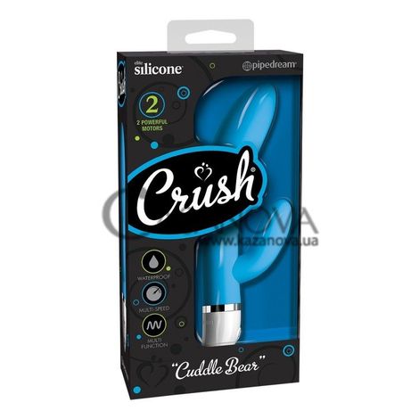 Основное фото Вибратор Crush Cuddle Bear голубой 18,8 см