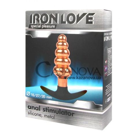 Основное фото Анальная пробка Iron Love IL-28014-GLD золотистая 10,8 см