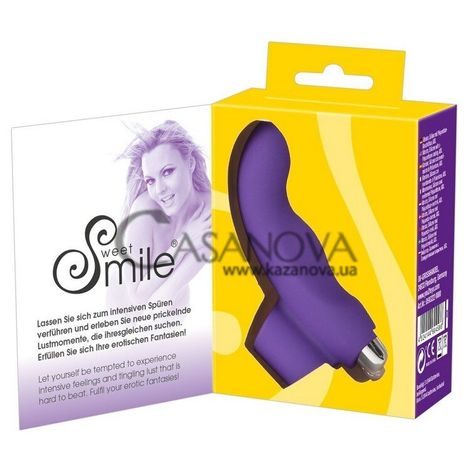 Основное фото Вибронасадка на палец Sweet Smile Finger Vibrator фиолетовая 9,3 см