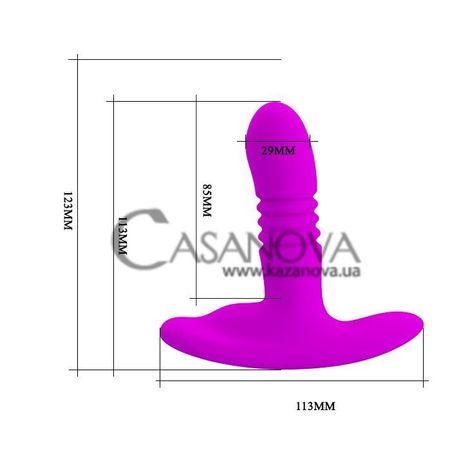 Основне фото Анальний вібростимулятор із поштовхами Pretty Love BI-014647W пурпурний 12,3 см
