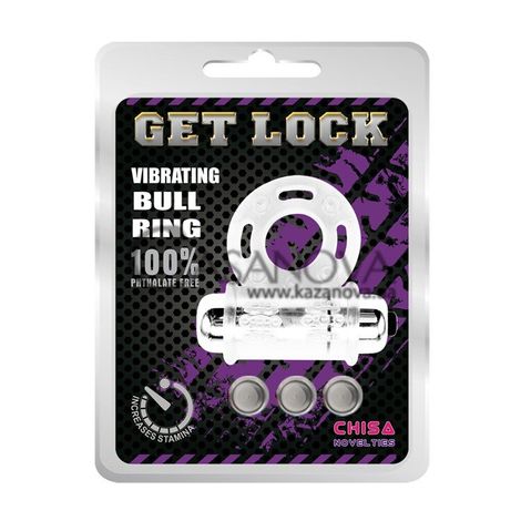 Основне фото Ерекційне кільце з вібрацією Get Lock Vibrating Bull Ring прозоре