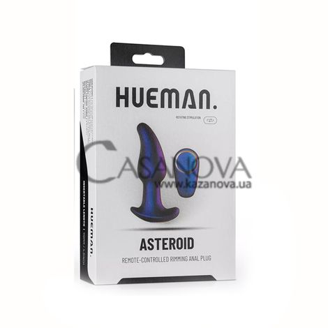 Основное фото Анальная пробка Hueman Asteroid Remote-Controlled Rimming Anal Plug с вибрацией и пультом фиолетовая 13,7 см