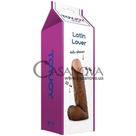 Основное фото Фаллоимитатор Latin Lover коричневый 20 см