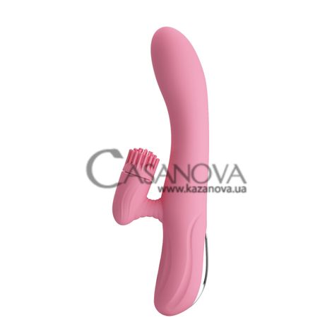 Основное фото Rabbit-вибратор с отростком-ротатором Lybaile Pretty Love Chris розовый 20,5 см