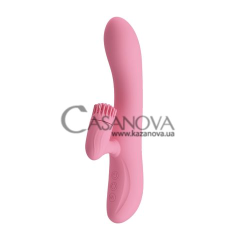 Основне фото Rabbit-вібратор з відростком-ротатором Lybaile Pretty Love Chris рожевий 20,5 см