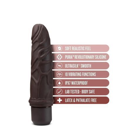 Основне фото Реалістичний вібратор Blush Dr. Skin Dr. Robert коричневий 19 см