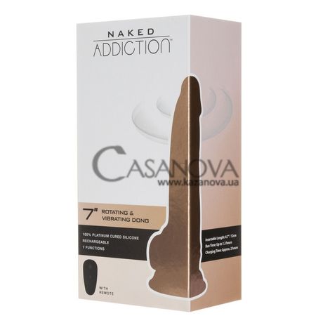 Основное фото Вибратор Naked Addiction 7 Rotating & Vibrating Dildo телесный 17,8 см