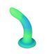 Дополнительное фото Светящийся фаллоимитатор на присоске с вибропулей Addiction Rave 8" Silicone Toy Collection голубой с зелёным 20,3 см