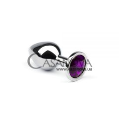 Основное фото Анальная пробка Silver Amethyst S серебристо-фиолетовая 7,5 см