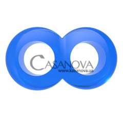 Основне фото Ерекційне кільце Get Lock Duo Cock 8 Ball Ring синє 2,6 см