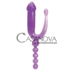 Основное фото Трёхсторонний стимулятор для женщин 3 Way Play фиолетовый 13 см