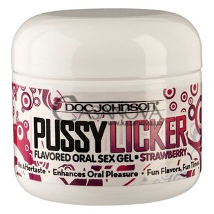 Основне фото Охолодний оральний гель Doc Johnson Pussy Licker Strawberry полуниця 59 г