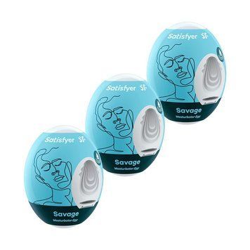Основное фото Набор одноразовых мастурбаторов-яиц Satisfyer Masturbator Egg 3er Set Savage белый