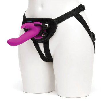 Основное фото Вибрострапон-кролик на присоске Happy Rabbit Strap-On Kit пурпурный 17,8 см